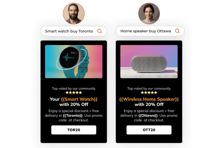 Personalize the messages displayed in your pop-ups