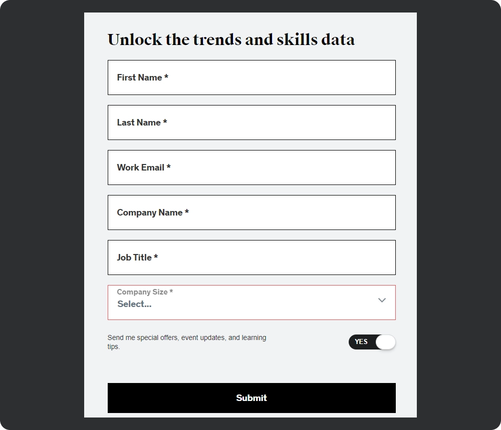Udemy Business Formular