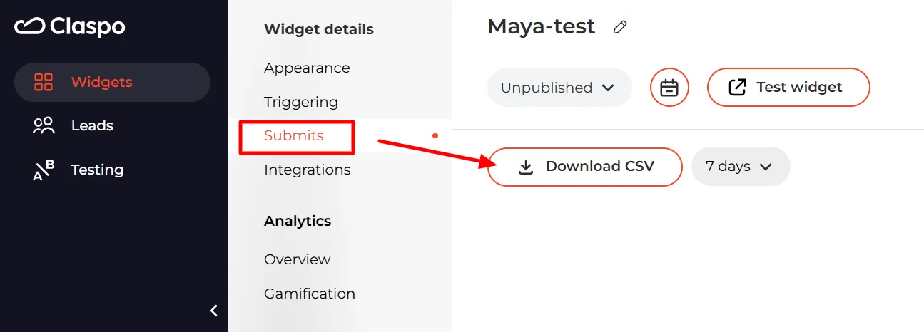 Widget-details-submits