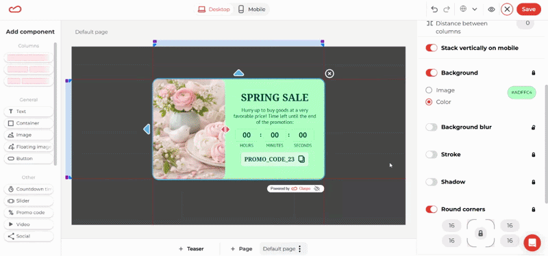 claspo-timer-template-background-color-customization