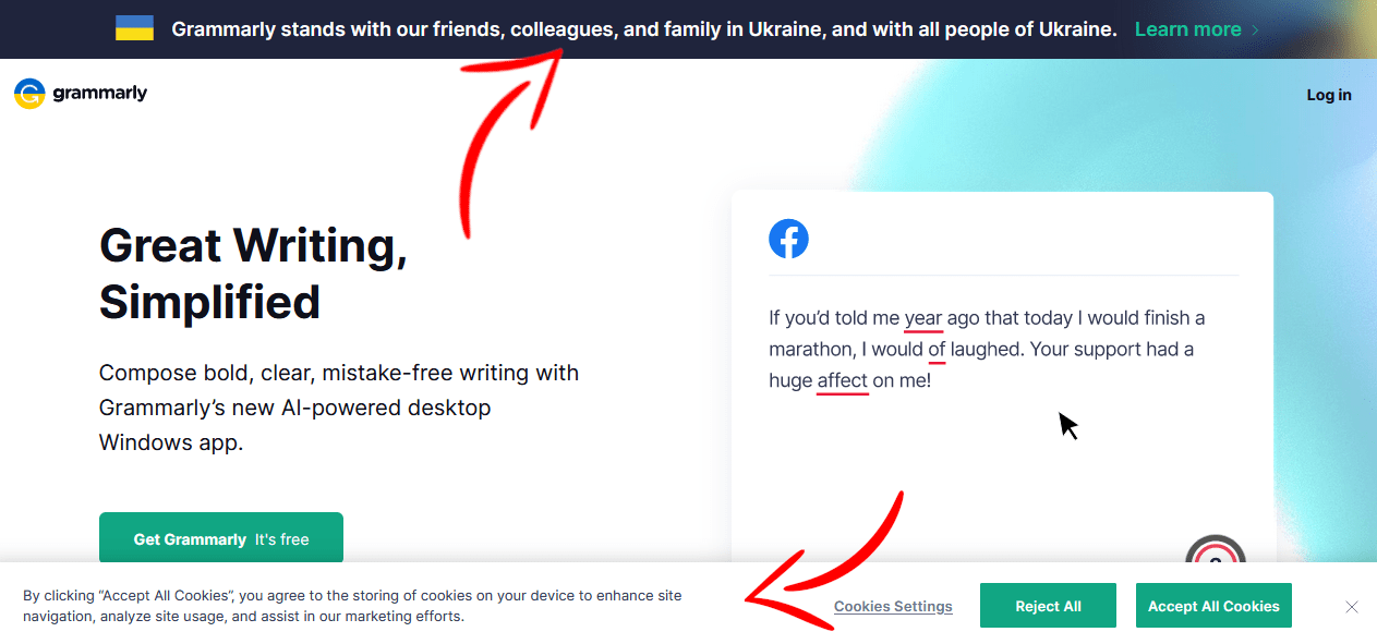 Grammarly_Announcement_Bar_Example