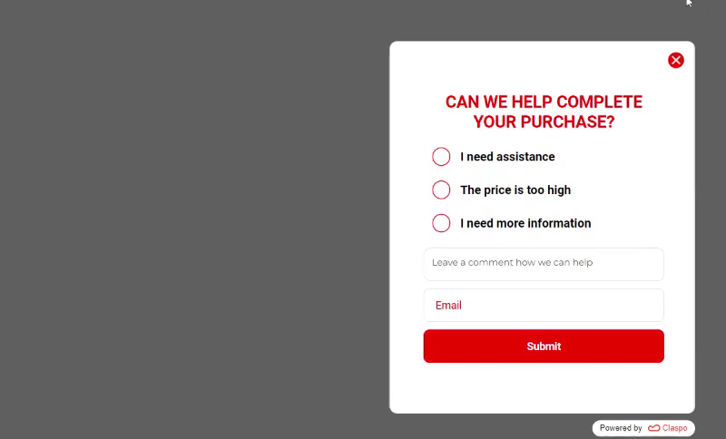 Exit-intent-survey