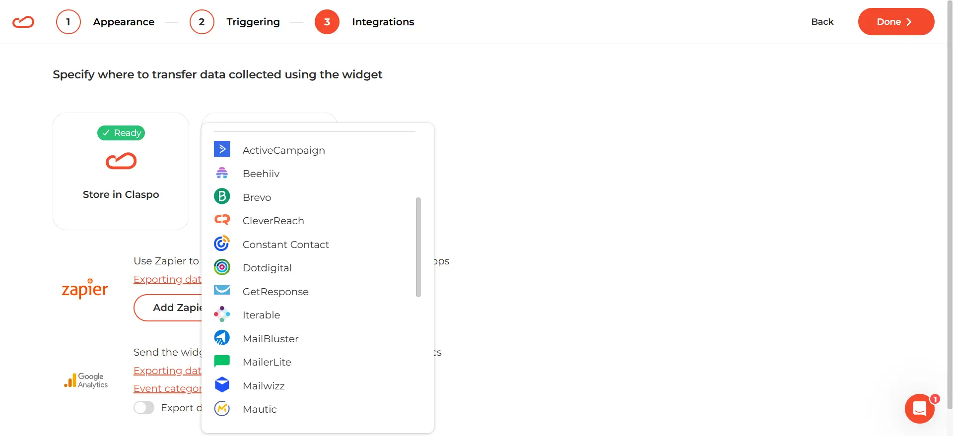 Claspo_integrations