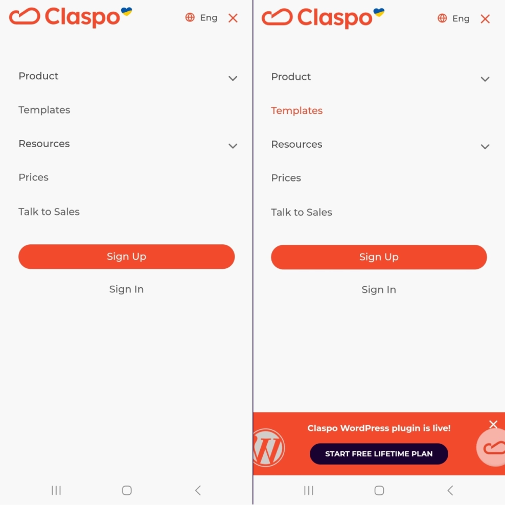 Claspo-exit-intent-mobile